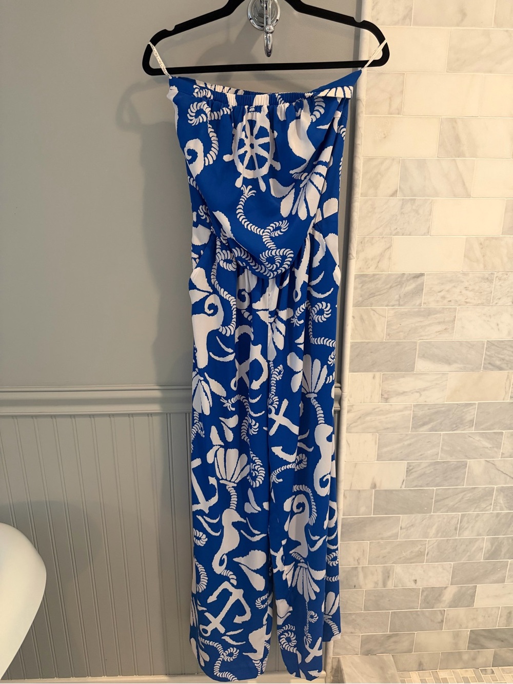 Lilly Pulitzer Blue and White Nautical Jumpsuit